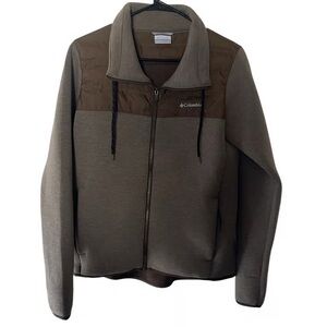 Columbia Omni-Wick Full Zip Jacket Brown Performance Outdoor Size M